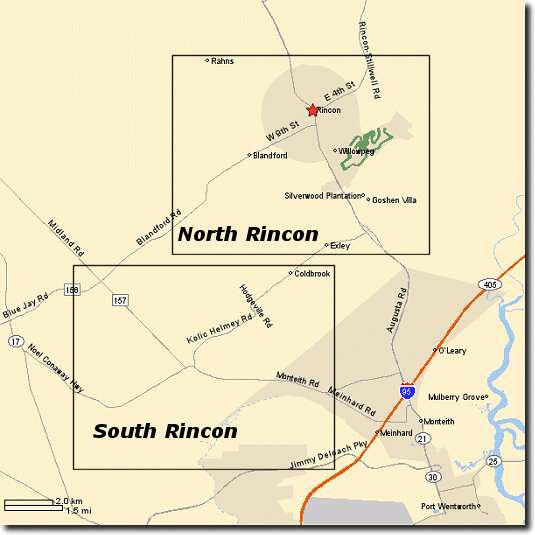 Map of Rincon,